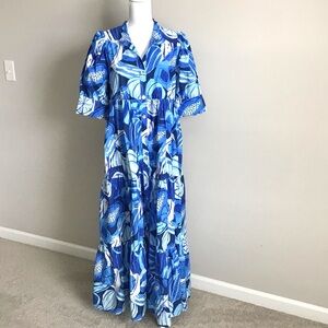 Anthropologie Farm Rio Dress Short Sleeve Printed NWT